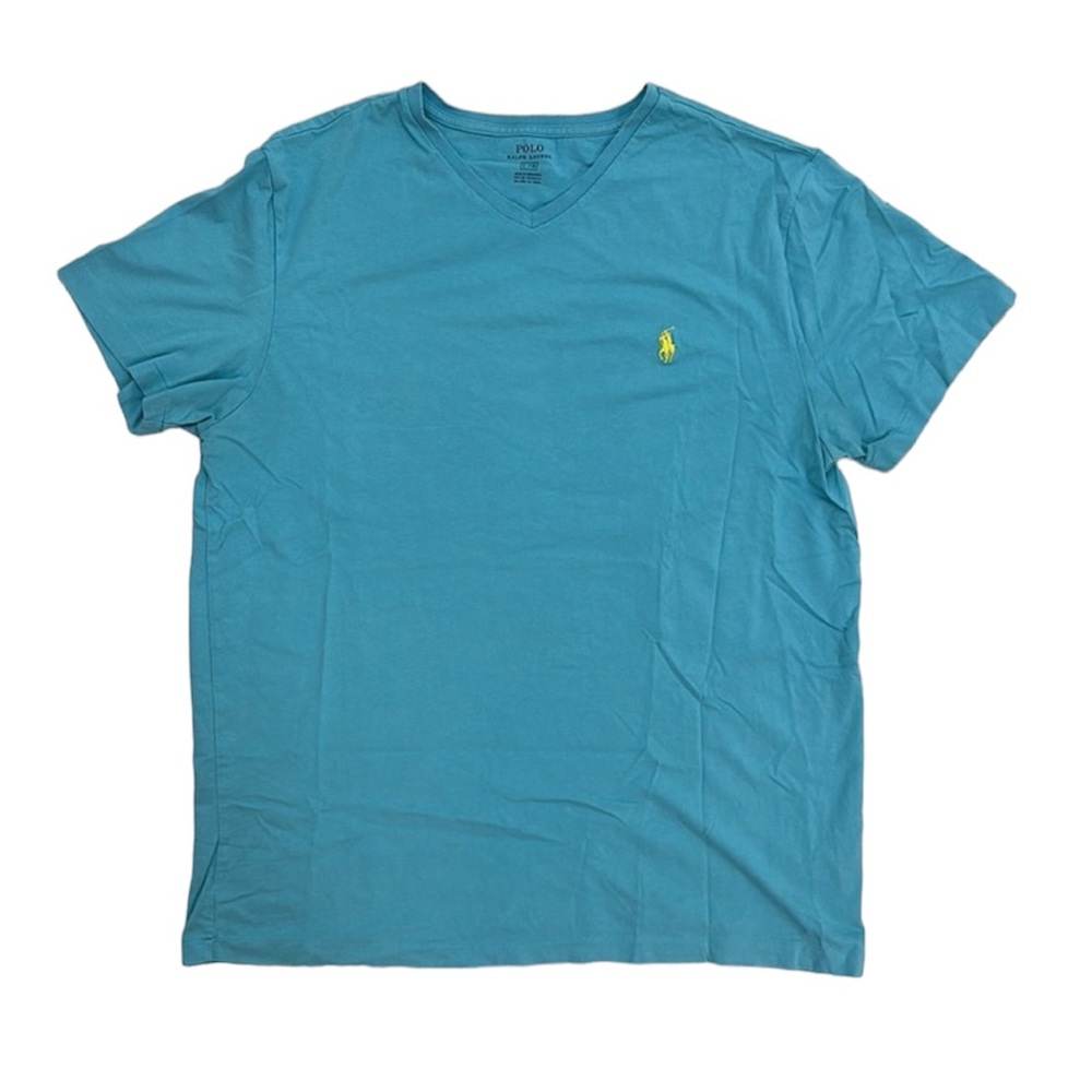 Polo Ralph Lauren Blue V-Neck Short Sleeve Shirt
